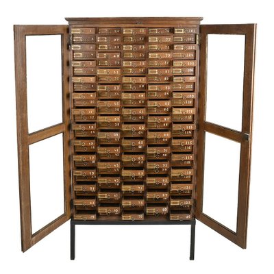 Vintage Cabinet with 125 Drawers-NQ-1788069