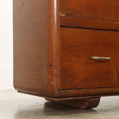 Vintage Cabinet with Compartment in Oak Veneer, 1950s-VMM-1784641