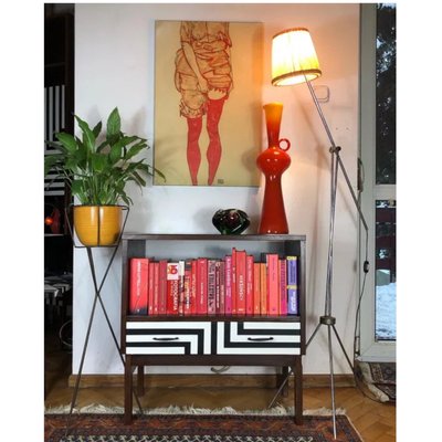 Vintage Cabinet with Op Art Drawer, 1970s-YQY-2016607