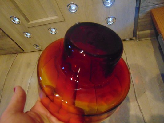 Vintage Carmine Vase, 1970s-CAQ-1093327