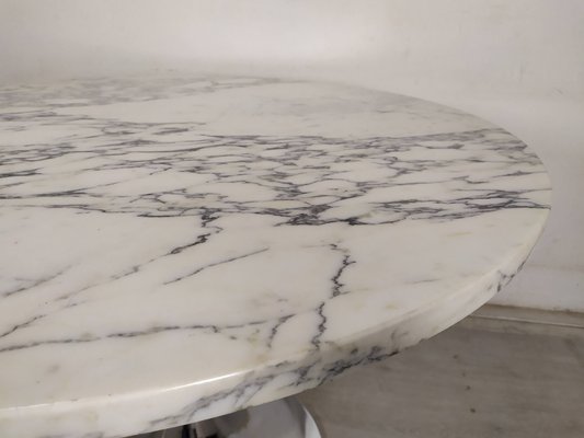 Vintage Carrara Marble Tulip Table, 1970s-EAD-1763404