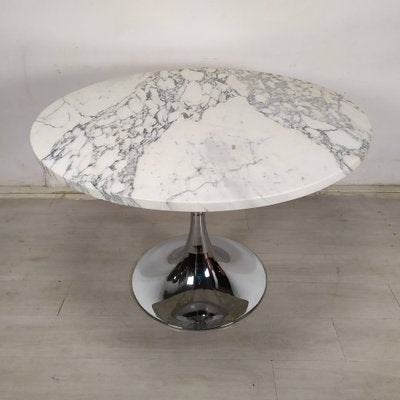 Vintage Carrara Marble Tulip Table, 1970s-EAD-1763404