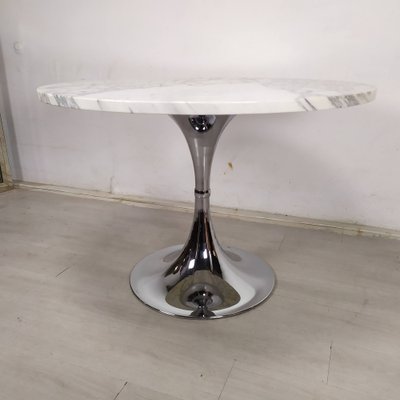 Vintage Carrara Marble Tulip Table, 1970s-EAD-1763404