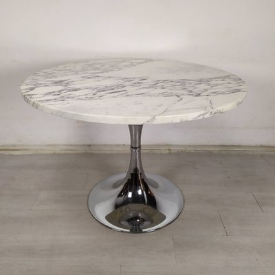 Vintage Carrara Marble Tulip Table, 1970s-EAD-1763404