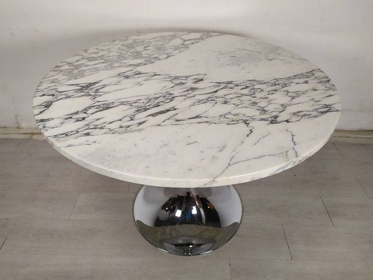 Vintage Carrara Marble Tulip Table, 1970s-EAD-1763404