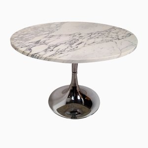 Vintage Carrara Marble Tulip Table, 1970s-EAD-1763404