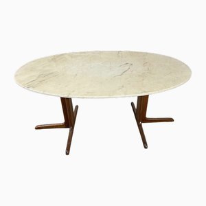 Vintage Carrare Marble Table, 1960s-PB-1703393