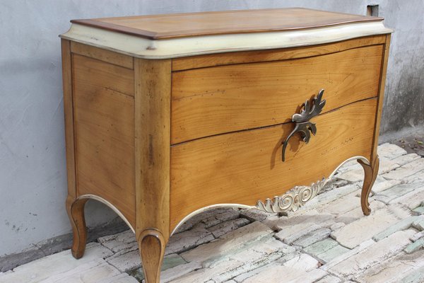 Vintage Carved Commode with Brass Accent Handle, 1960s-UWJ-1414117