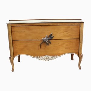 Vintage Carved Commode with Brass Accent Handle, 1960s-UWJ-1414117