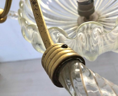 Vintage Ceiling Lamp from Barovier & Toso, 1940s-ZLY-541211