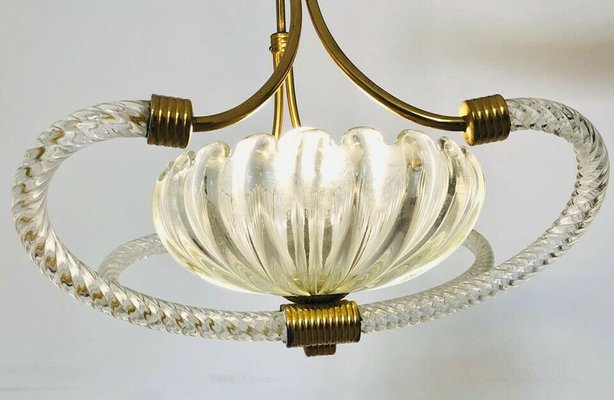 Vintage Ceiling Lamp from Barovier & Toso, 1940s-ZLY-541211