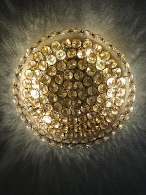 Vintage Ceiling Lamp in Brass T Crystal, 1990s-FLW-1402066