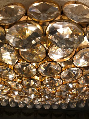 Vintage Ceiling Lamp in Brass T Crystal, 1990s-FLW-1402066