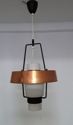 Vintage Ceiling Lamp with an Opaque White Shade, 1970s-HOI-904619