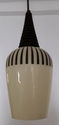 Vintage Ceiling Lamp with Black Plastic Mount, 1960s-HOI-996795