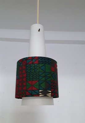 Vintage Ceiling Lamp With Cone-Shaped Opal Glass Shade, 1960s-HOI-1295745