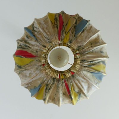 Vintage Ceiling Lamp with Fabric, 1950s-WK-715666