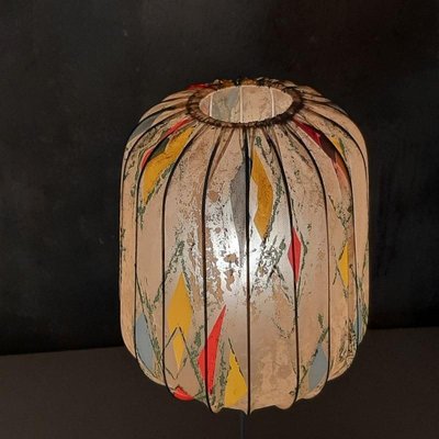 Vintage Ceiling Lamp with Fabric, 1950s-WK-715666