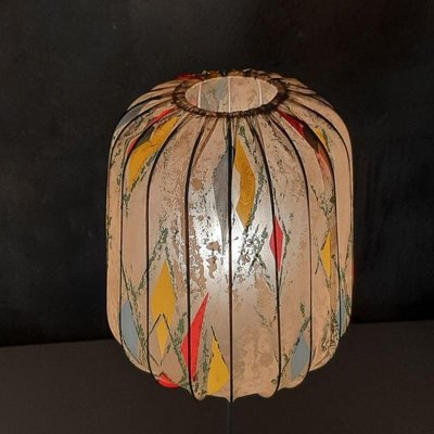 Vintage Ceiling Lamp with Fabric, 1950s-WK-715666