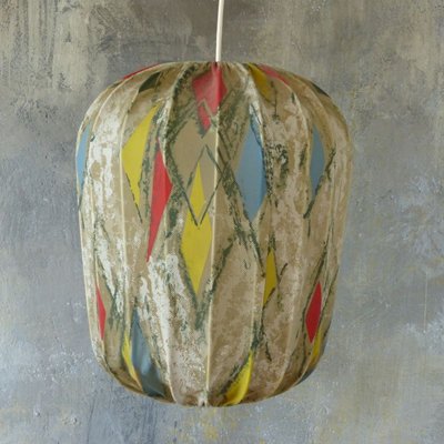 Vintage Ceiling Lamp with Fabric, 1950s-WK-715666