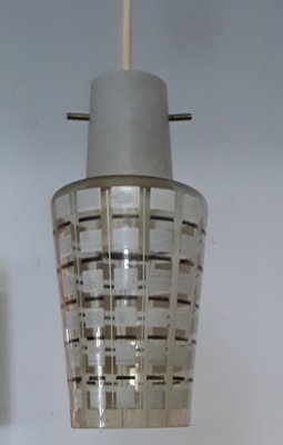 Vintage Ceiling Lamp With Smoke Glass Shade, 1960s-HOI-1295736