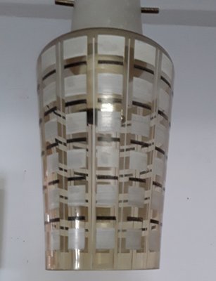 Vintage Ceiling Lamp With Smoke Glass Shade, 1960s-HOI-1295736