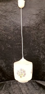 Vintage Ceiling Lamp with White Glass Screen, 1970s-HOI-1770530