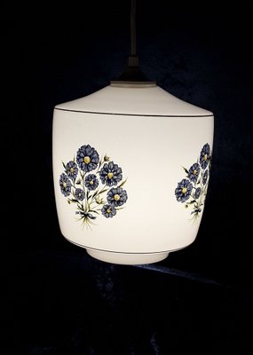 Vintage Ceiling Lamp with White Glass Screen, 1970s-HOI-1770530