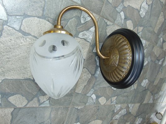 Vintage Ceiling Light and Wall Light, 1970s, Set of 2-CAQ-665017