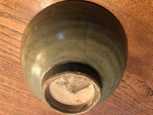 Vintage Ceramic Celadon Bowl-QJM-824436