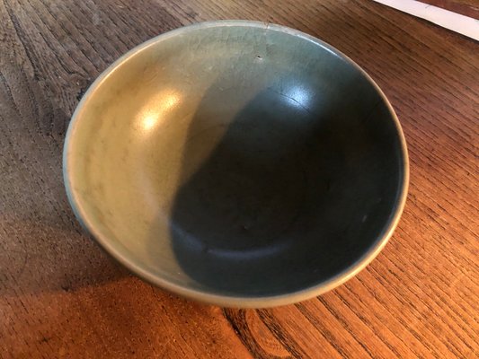 Vintage Ceramic Celadon Bowl-QJM-824436