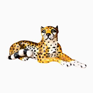 Vintage Ceramic Cheetah Figure by Barotti, Italy, 1960s-HDF-1777141