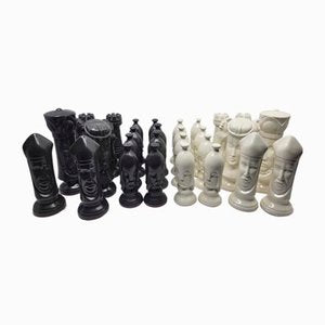 Vintage Ceramic Chess Set, Set of 32-QCI-2020700