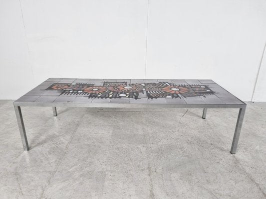 Vintage Ceramic Coffee Table by Perignem, 1960s-IRH-1353561