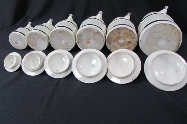 Vintage Ceramic Covered Pots and Pitchers, 1930s, Set of 6-RDN-1320825