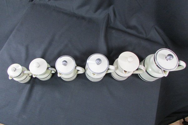 Vintage Ceramic Covered Pots and Pitchers, 1930s, Set of 6-RDN-1320825