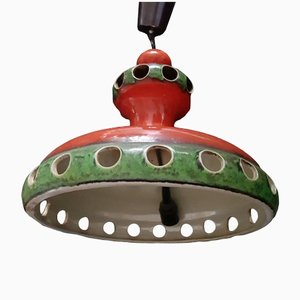 Vintage Ceramic Pendant Lamp, 1970s-QDP-1363299