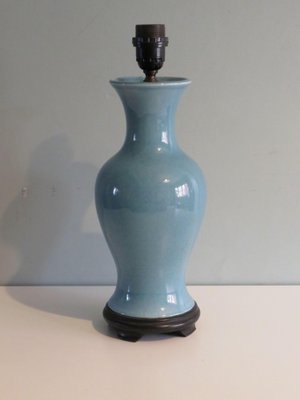 Vintage Ceramic Table Lamp with Custom-Made Lampshade, 1960s-UKG-1728677