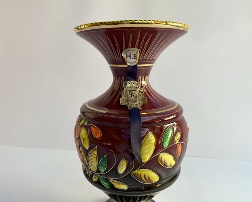 Vintage Ceramic Vase by H. Bequet, Belgium, 1950s-GYX-1805446