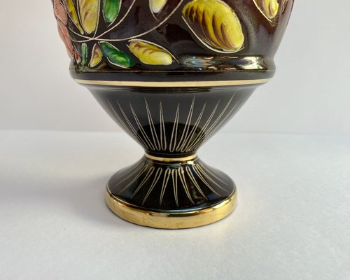 Vintage Ceramic Vase by H. Bequet, Belgium, 1950s-GYX-1805446