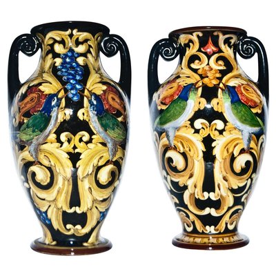 Vintage Ceramic Vases from Renato Bassanelli, Italy, 1924, Set of 2-ZCI-751753