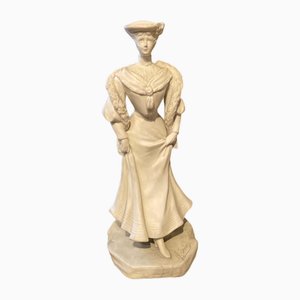 Vintage Ceramic Woman Statuette-TEP-1803481