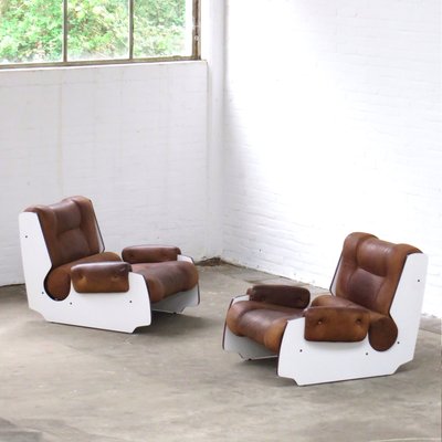 Vintage Chair in Brown Leather, 1960s-UBE-2036814