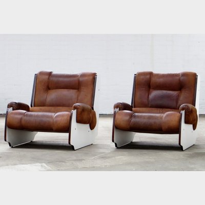 Vintage Chair in Brown Leather, 1960s-UBE-2036814