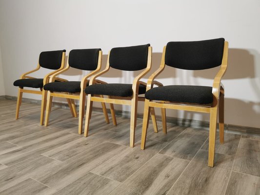 Vintage Chairs by Ludvik Volak, 1960s, Set of 4-QJA-1765591