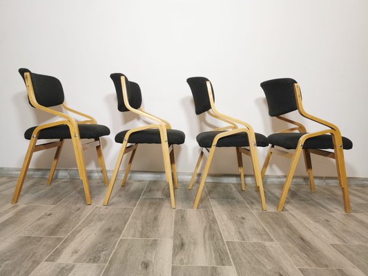 Vintage Chairs by Ludvik Volak, 1960s, Set of 4-QJA-1765591