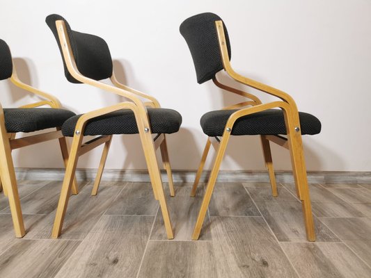 Vintage Chairs by Ludvik Volak, 1960s, Set of 4-QJA-1765591