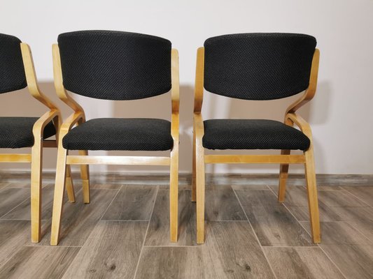 Vintage Chairs by Ludvik Volak, 1960s, Set of 4-QJA-1765591