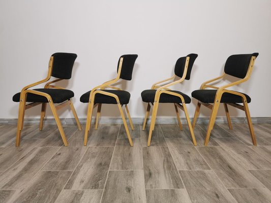 Vintage Chairs by Ludvik Volak, 1960s, Set of 4-QJA-1765591