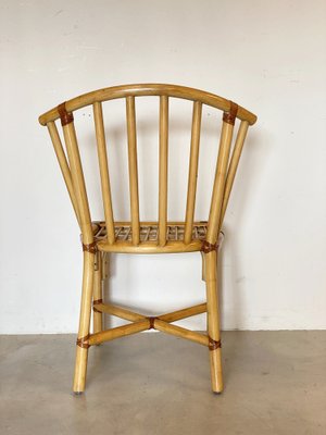 Vintage Chairs in Bamboo and Leather, 1970s, Set of 2-NPC-1341671